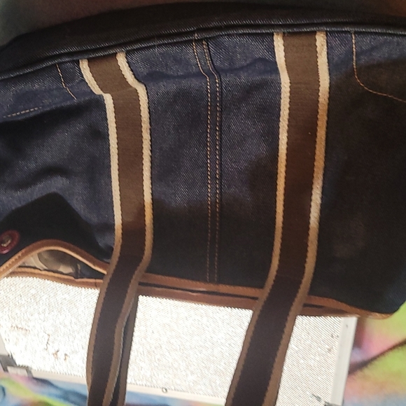 Coach Denim Leather Colorblock Purse - Picture 4 of 9